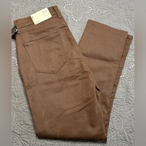 A.n.a. Women’s Hi Rise Straight Brown Denim Jeans NWT Size 8